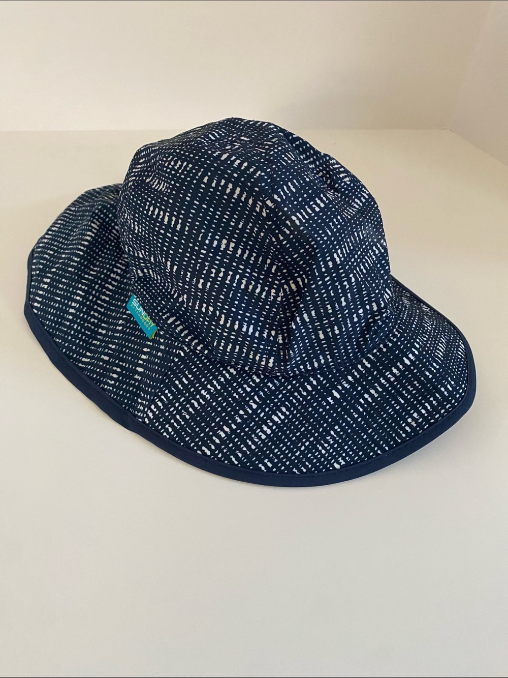 Baby 6-12 Months Sundry Navy and White Patterned Sun Hat